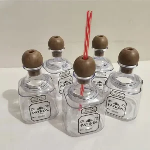 Femme Plastic Cup With Cork and Red Straw (Tequila)